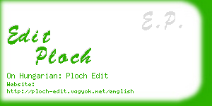 edit ploch business card